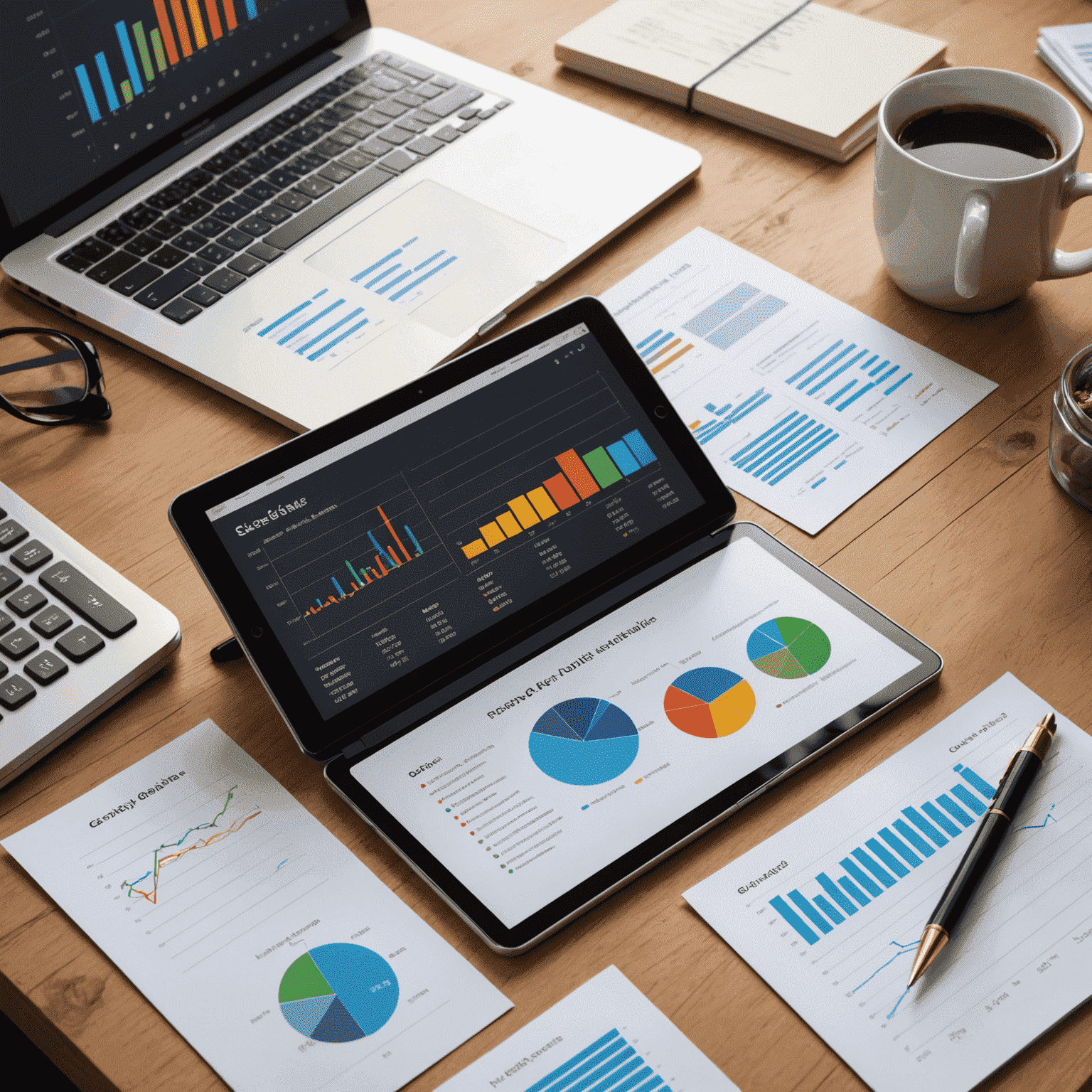 A diverse portfolio of investment options, including graphs and charts showing different risk profiles and financial goals